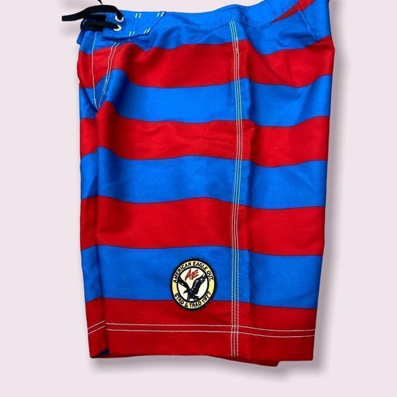 American Eagle Outfitters Other - Red and Blue Striped American Eagle Outfitters Board Shorts - Size M